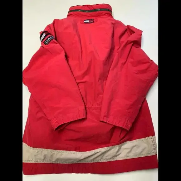 Mens TOMMY HILFIGER OUTDOORS Red Vintage Lined Jacket Sz L